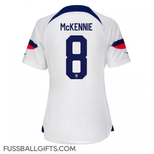 Vereinigte Staaten Weston McKennie #8 Fußballbekleidung Heimtrikot Damen WM 2022 Kurzarm
